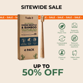 Toxin 3 Plastic-Free Toothbrush - Boar or Horse Hair (4-pack)